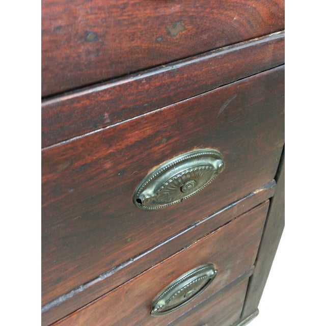 Antique Mission Style Chest of Eight Drawers With Brass Hardware For Sale - Image 9 of 18