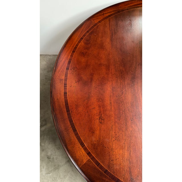 Brown Late 20th Century 116" Long Oval Dining Table With Two 20" Removable Leaf Extensions For Sale - Image 8 of 14