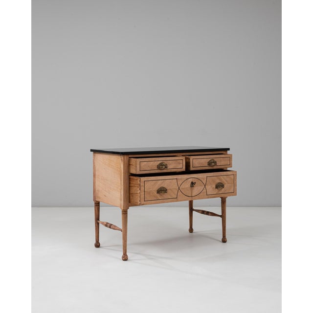 19th Century 19th Century French Neoclassical Wooden Chest Of Drawers With Marble Top For Sale - Image 5 of 18