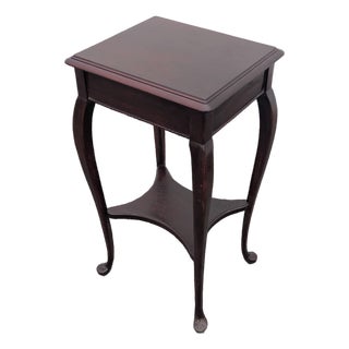 Vintage Mahogany Drinks Accent Side Table With Wood Gallery For Sale