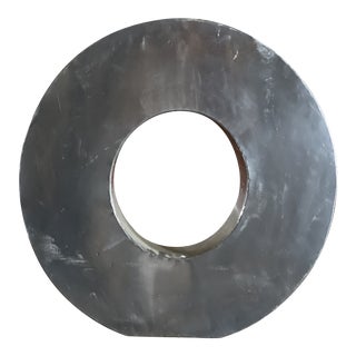 Timothy Oulton Distressed Aluminum Letter O For Sale