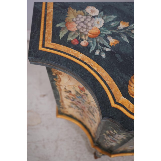 1930s Venetian Marble Top Paint Decorated Console Sideboard For Sale - Image 13 of 18