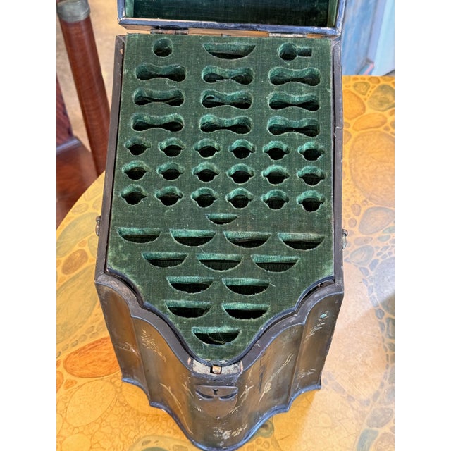 Wood 19th Century Pair of Knife Boxes With Mother of Pearl For Sale - Image 7 of 12