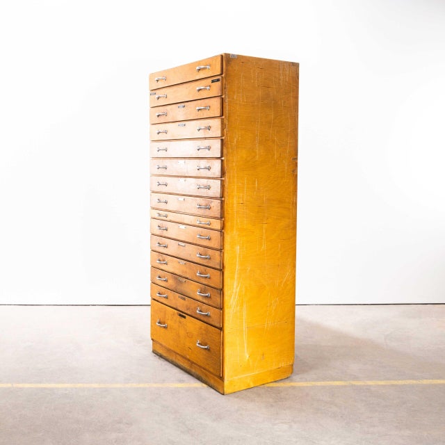 Tall Multi-Drawer Engineers Cabinet, 1950s For Sale - Image 3 of 12