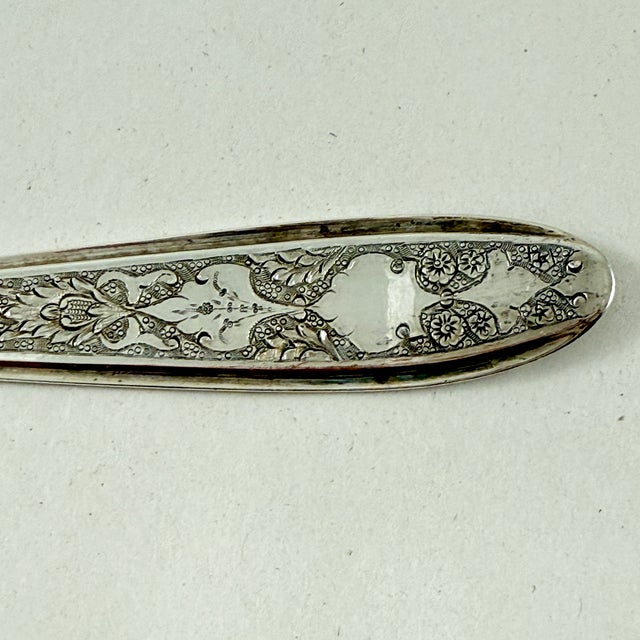 Persian Estate Silver Large Pastry Server For Sale - Image 4 of 9