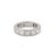 Metal Platinum 5.34ct Diamond Cushion Cut Round Pave Halo Diamond Eternity Band Ring, Size 7.5 For Sale - Image 7 of 8