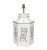 Late 20th Century Pair of Hand-Painted Hexagonal Tin Tea Canister Table Lamps With Silver Calligraphic Designs (1-2) For Sale In New York - Image 6 of 8