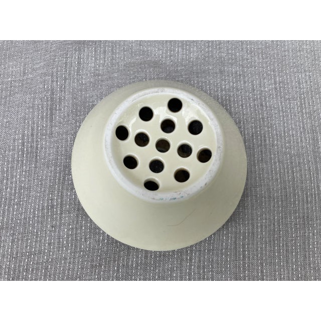 Ivory Vintage Ceramic Flower Pin Frog For Sale - Image 8 of 10