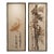 Mid-Century Chinese Faux Bamboo Framed Art Panels - Pair - Hand-Painted Koi & Bamboo Chinoiserie Watercolor Panels For Sale