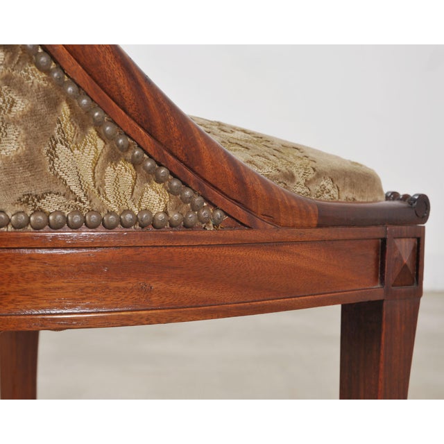 Set of Six French Empire Mahogany Swan Gondola Dining Chairs For Sale - Image 12 of 18