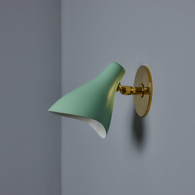 1950s Gino Sarfatti Model #10 Sconce for Arteluce in Green For Sale - Image 10 of 15