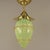 Art Nouveau Viennese Pendant Lamp with Uranium Vaseline Glass Shade, Austria, 1920s For Sale - Image 3 of 9