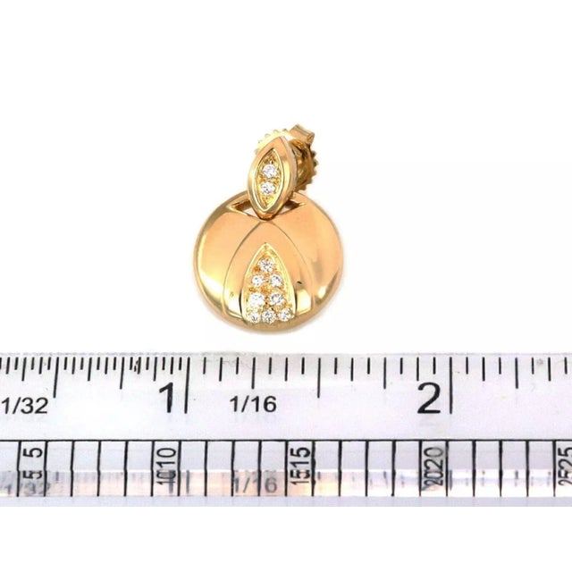 Movado Diamonds 18k Yellow Gold Dangle Earrings, 2 Pieces For Sale In Miami - Image 6 of 6