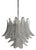 Italian Murano Trasparent Felci Glass Chandelier, 1990 For Sale