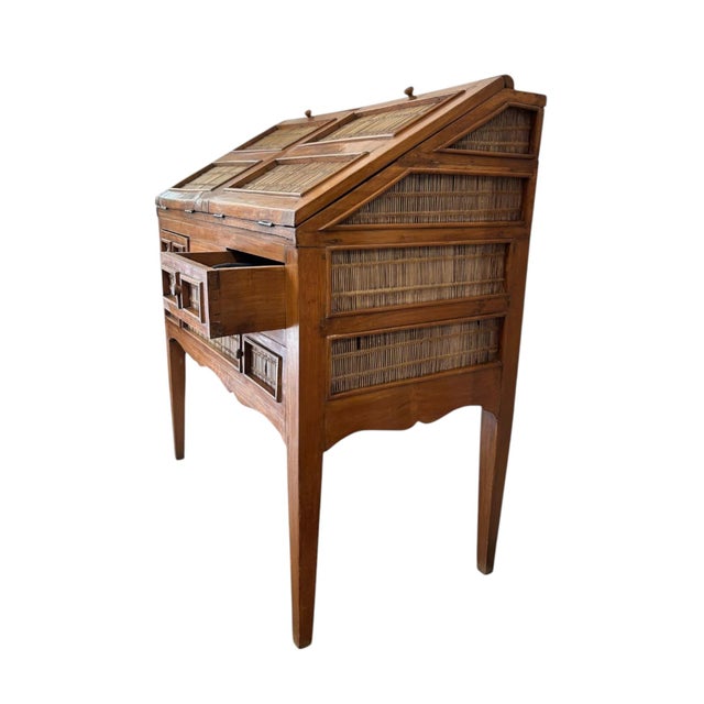 English Campaign Wooden Secretary, 1890s, in Very Good conditions. Designed before 1890