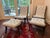 Pair of Mid-Century Japanese Obi/Slipper Chairs & Ottomans – Showa Era For Sale - Image 10 of 11