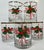 Red Mid 20th Century Holly and Ribbons Double Old Fashioned Glasses- Set of Six For Sale - Image 8 of 17