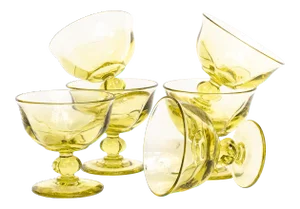 Viking Glass Stemmed Lime Dessert Cups - Set of 6