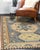 Gray 5x8 Luna Kilim Blue Traditional Medallion Hand Knotted Wool Carpet Rug For Sale - Image 8 of 10