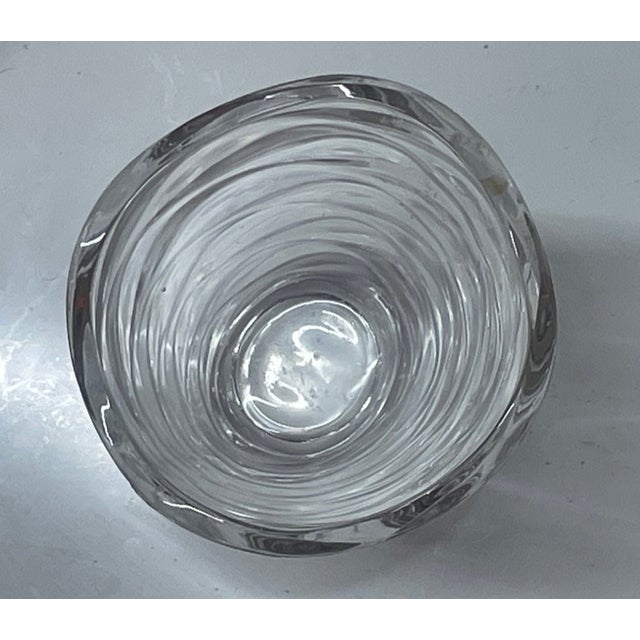 Mikasa Vintage Mikasa "Atlantic" Sculptural Wave Clear Crystal Vase For Sale - Image 4 of 5