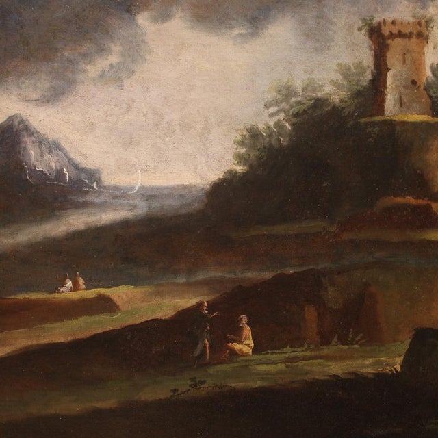 Venetian School Artist, Architectural Capriccio, 1750, Oil on Canvas For Sale - Image 4 of 16
