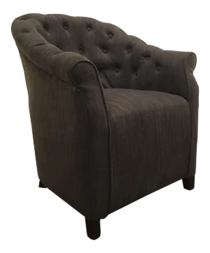 Cyan Co. Charcoal Tufted Transitional Sultry Lounge Chair
