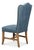 Blue Leather Wingback Dining Chairs, High Back, Sets of 2 For Sale - Image 4 of 11