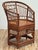 Vintage Chinoiserie Brighton Pavilion Style Rattan Horseshoe Chair For Sale - Image 4 of 11