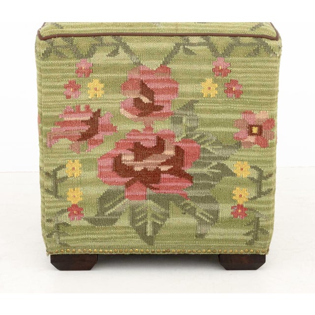 Late 20th Century George Smith Style Kilim Upholstered Ottoman For Sale - Image 5 of 7