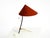 1950s Large Mid-Century Modern Tripod Brass Table Lamp with Fabric Shade from Kalmar, 1950s For Sale - Image 5 of 18