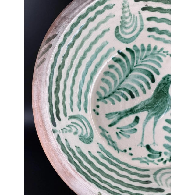 Large Spanish Fajalauza Ceramic Bowl For Sale - Image 6 of 8
