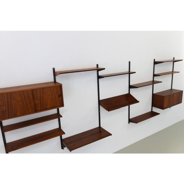 Wood Danish Rosewood 5-Bay Modular Wall Unit by Kai Kristiansen for FM, 1960s For Sale - Image 7 of 18