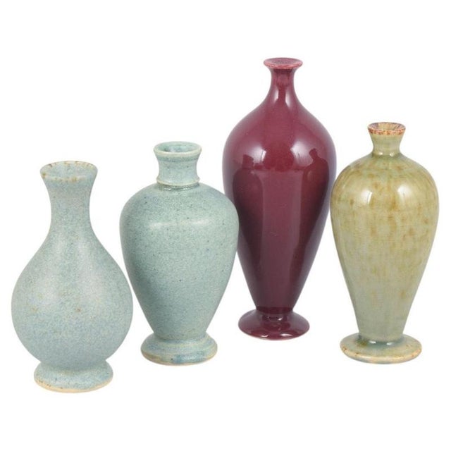 1980s Small Vintage Stoneware Vases by Per Liljegren, 1980s, Set of 4 For Sale - Image 5 of 5