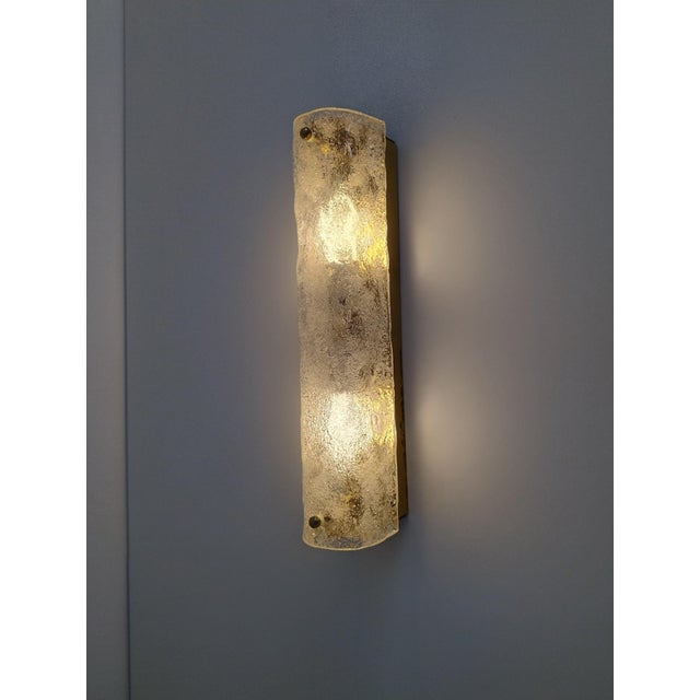 Murano Eis Glass Wall Scone from Hillebrand Lighting, 1970s For Sale - Image 11 of 18