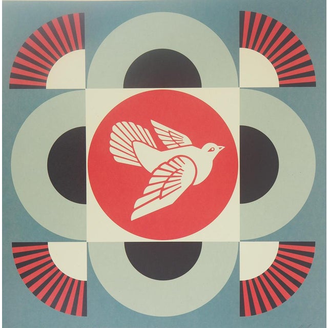 Shepard Fairey, aka Obey Giant (1970) Geometric Dove Blue Original color lithograph Signed and dated in pencil On wove...