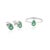 18k Gold Emerald Gemstone Vintate Jewelry Set- Solitaire Ring & Earrings For Sale - Image 11 of 17