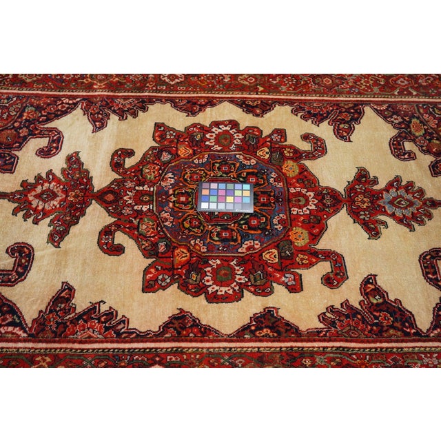 19th Century Antique Malayer Rug 4'2'' X 6'6'' For Sale - Image 5 of 8