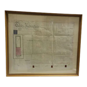 Early 19th C Original English Land Indenture, Bailey and Wallace