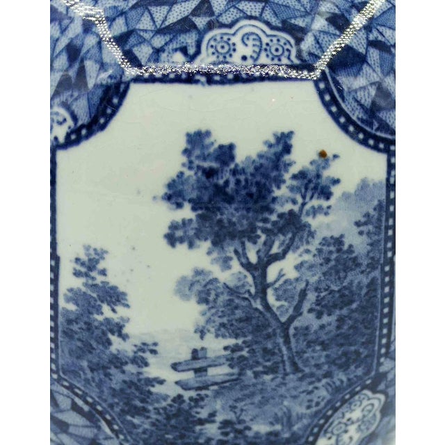 Porcelain Blue Vase by Franz Anton Mehlem, 19th Century For Sale - Image 4 of 7