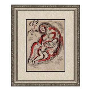 1960 Marc Chagall Lithograph Hagar in the Desert Framed For Sale