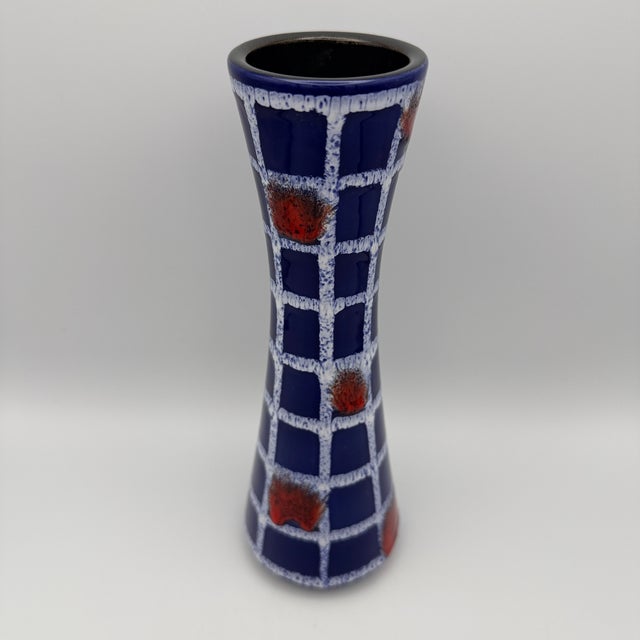 Mid-Century Modern Vintage Vase in Fat Lava from Ilkra Edelkeramik, 1960s For Sale - Image 3 of 11