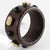 Prada Prada Cocoa Brown Ostrich Leather Jeweled Bangle Bracelet For Sale - Image 4 of 8