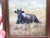 Framed Original Painting Cow Landscape Farmhouse Antique Wall Decor For Sale - Image 11 of 11