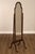 High Quality American Made Ethan Allen Freestanding Cheval Mirror Featuring A Shaped Crest Frame With Adjustable Tilt...