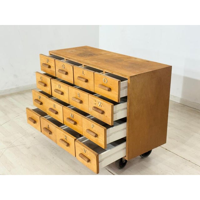 Vintage Apothecary Cabinet with 16 Compartments For Sale - Image 4 of 10