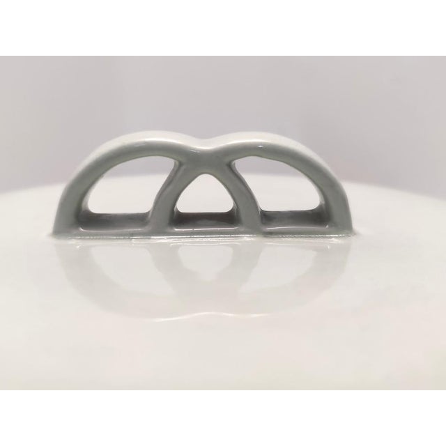 Sage Green Earthenware Serving Centerpiece attributed to Guido Andlovitz for Laveno, 1930s, Set of 2 For Sale - Image 10 of 12