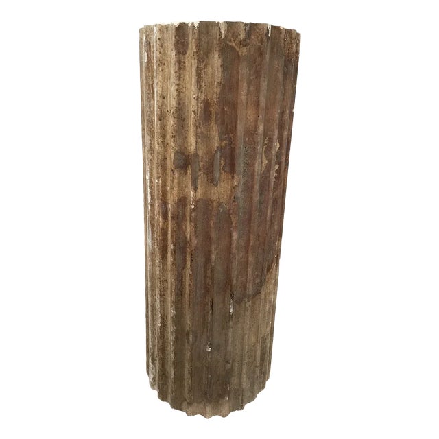 Cream Plaster Column, 1890s For Sale