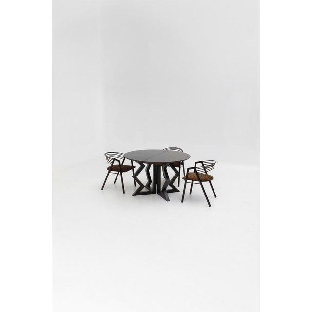 Vintage French Table in Wenge, 1990s, in Good conditions. Designed 1990 to 1999 This piece is attributed to the mentioned...