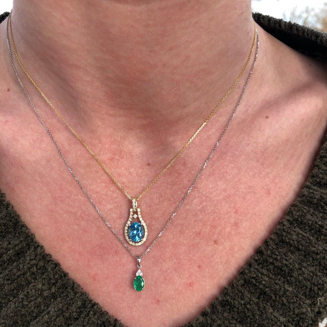 Diamond-Cut Stationed Cable Chain in Solid 14k Gold: Fixed Length Chain 18" For Sale In Columbus - Image 6 of 10