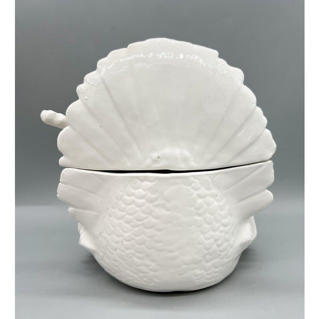 Vintage Arnart Traditional Americana White Turkey Gravy Tureen With Ladle - Thanksgiving / Farmhouse For Sale In Houston - Image 6 of 14